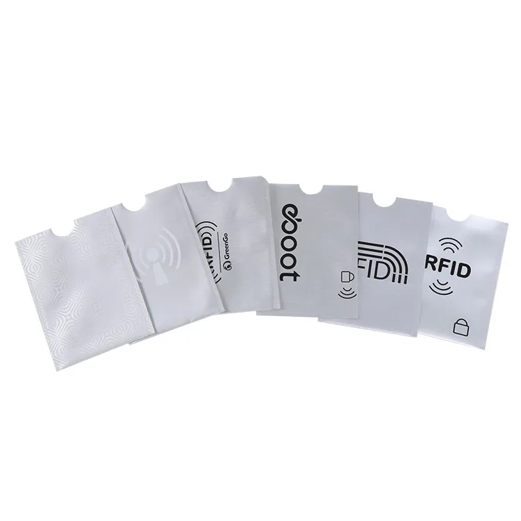 Customized Card Sleeves Aluminum Foil Paper Id Card Holder Rfid