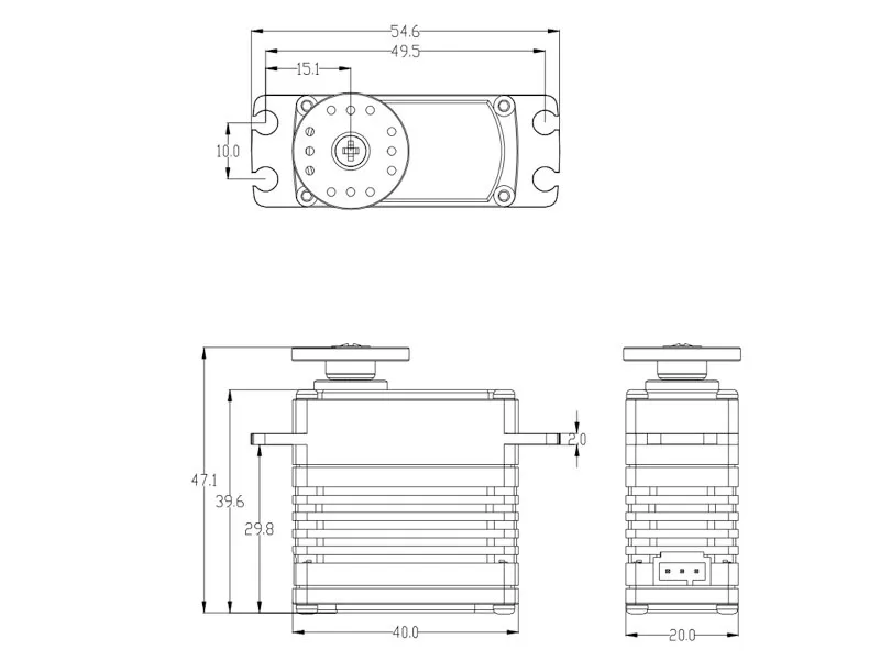 K-power RC42P 42kg 360 Degree Rc Robot servo