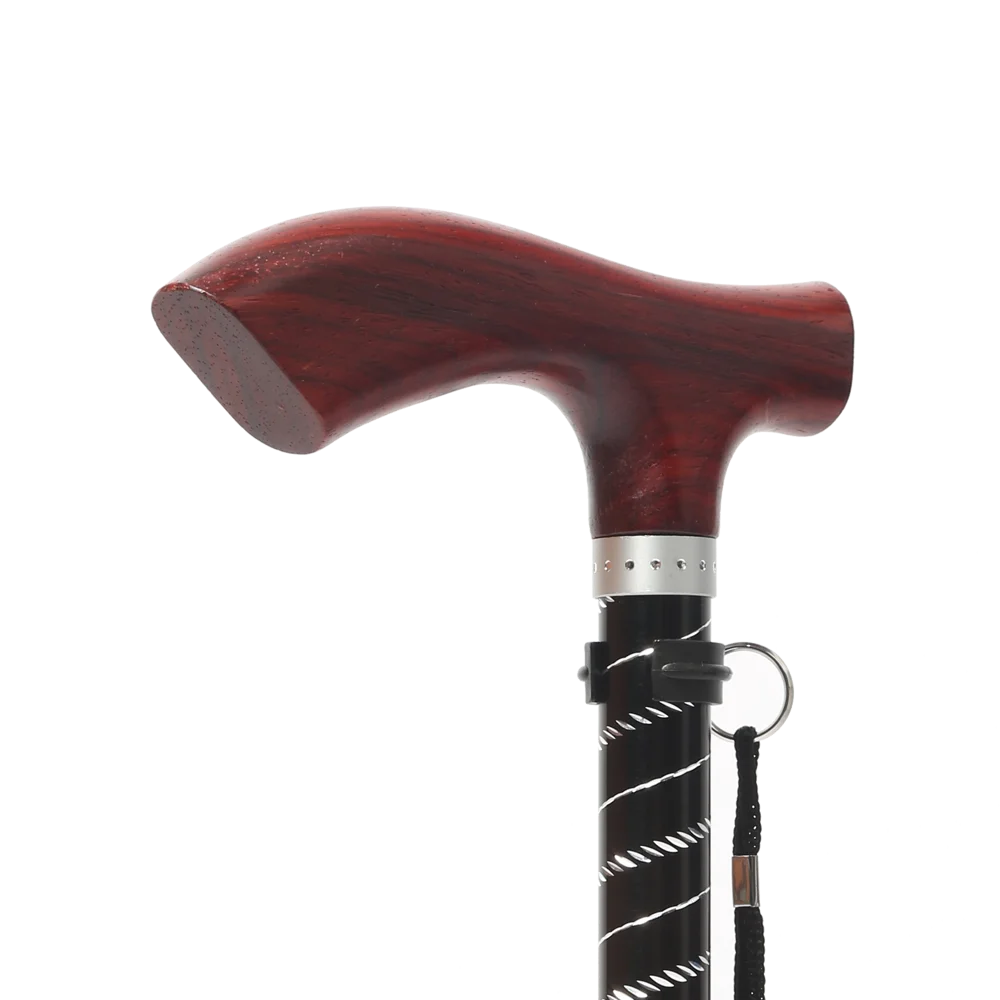 Hot Selling Elderly Walking Stick with Wooden Handle , Adjustable