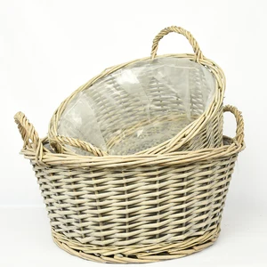 Laundry Clothes Fruit Willow Straw Wicker Large Strong Basket