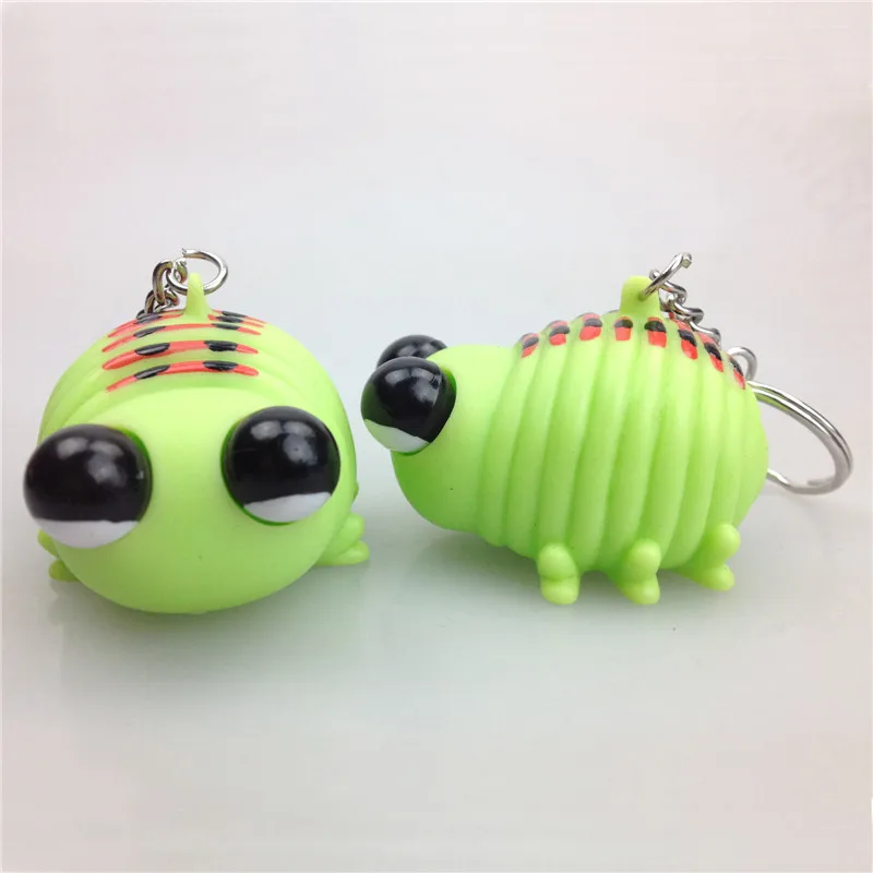 Custom 3d Eyes Popper Insect Keychains,Squeeze Fly Logo Rubber ...