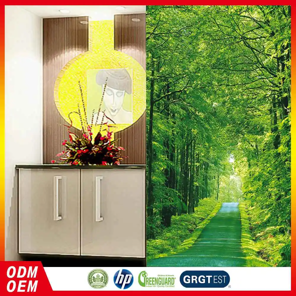 3D Desain Gree Pohon Wallpaper Disesuaikan Pencetakan Gambar Hutan