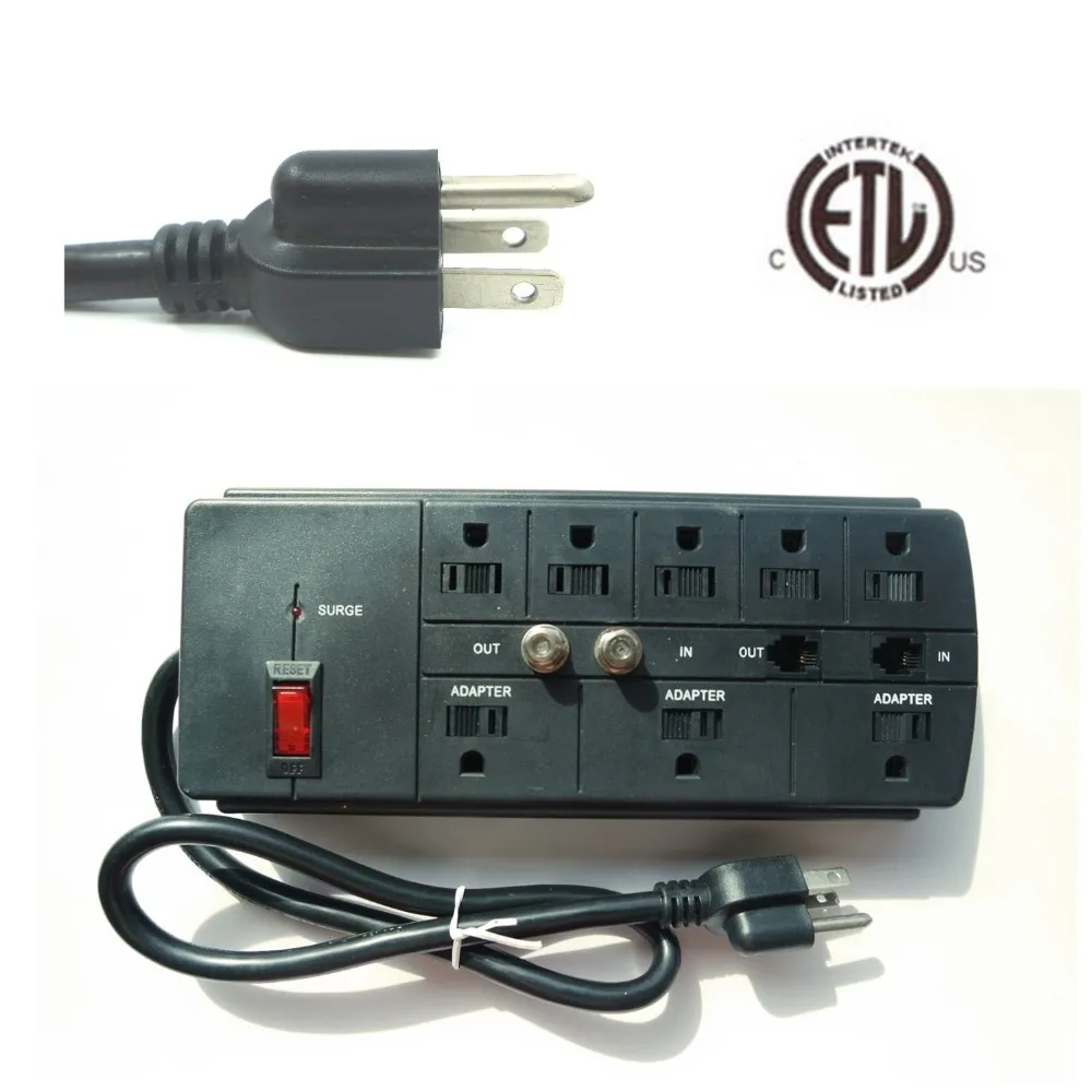 8 Outlets 24 Inch (60 Cm) Long Surge Protected Relocatable Power Tap