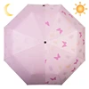 2019 new arrivals custom wholesale ladies sun protection auto open and close when have sun color changing umbrella