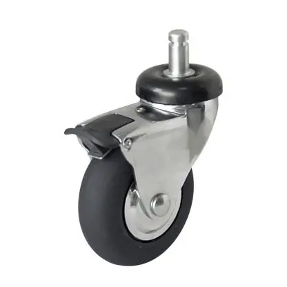 SSDJ 3 "4" 5 "silent rubber wheel universal casters trolley casters flat wheel brake universal caster rack wheel