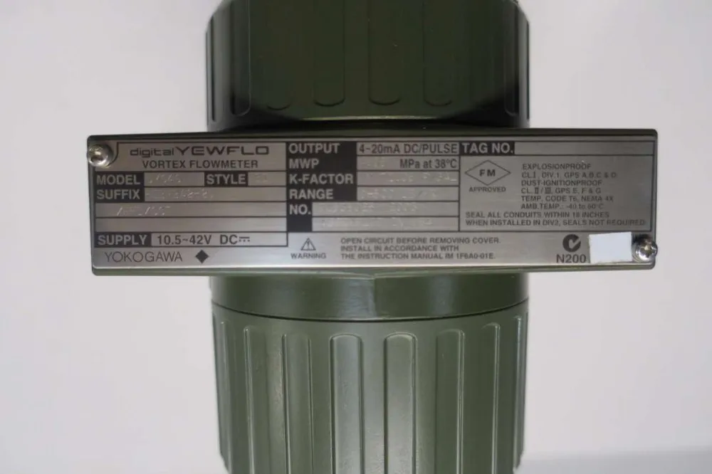 New Yokogawa Dy050ebmba12d/ff1 Digital Yewflo Vortex Flowmeter 50mm