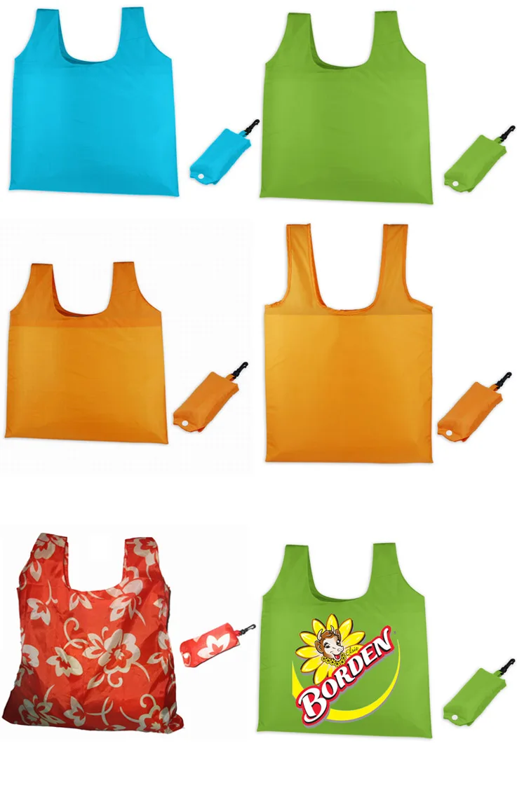 Wholesale Waterproof Nylon Polyester Foldable Tote Bag For Shopping