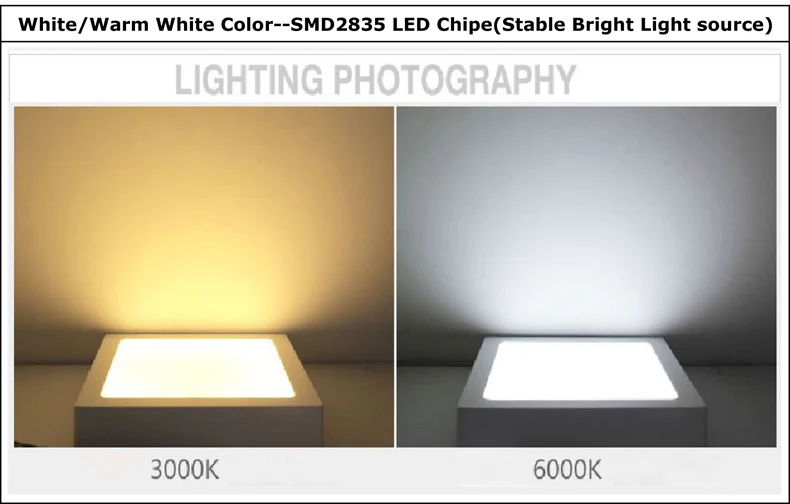 shenzhen price standard sizes fast delivery dimmable ip44 wall surface mounted 6w 18w square round led panel light