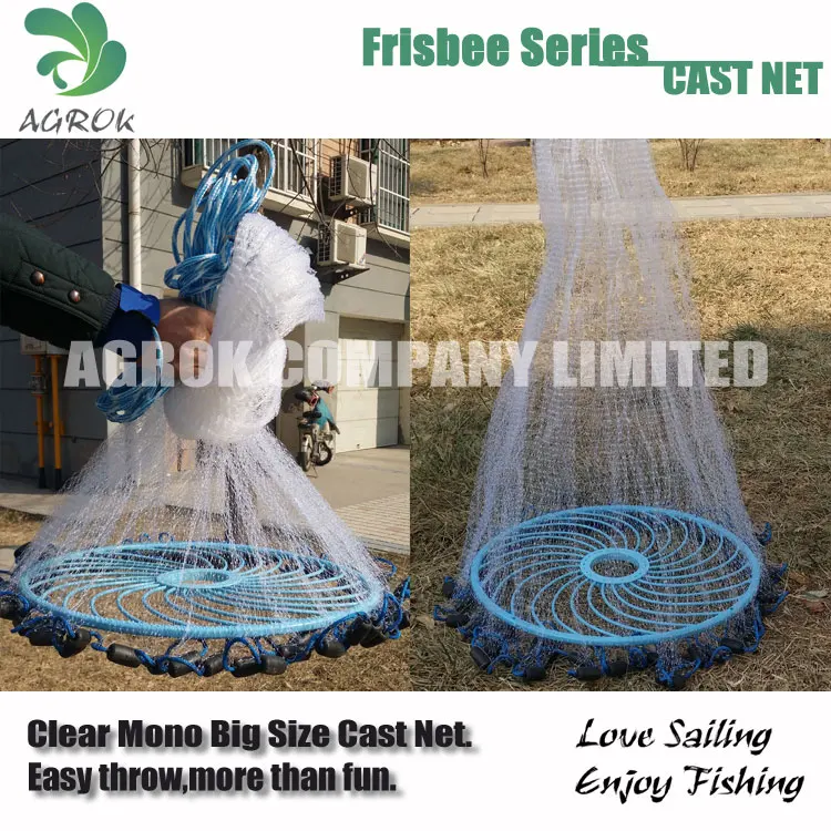 Professional Sea Fishing Nets Big Frisbee Hand Throwing Nets Big