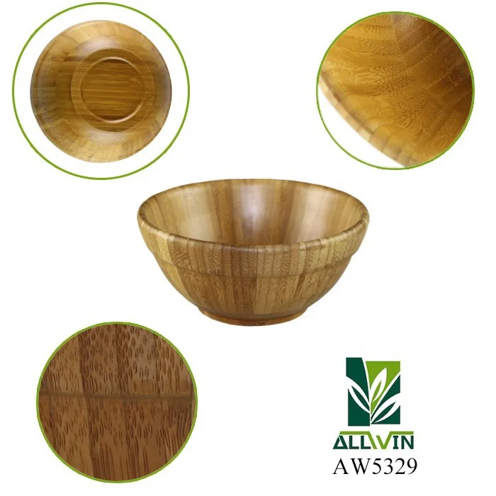 Custom Round Bamboo Salad Bowl Rice Bowl Buy Bamboo Rice Bowl,Round
