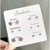 One Week Earrings Set 6 Pairs Stud Dangle Drop Earrings Hypoallergenic Earrings Gift for Woman Girl