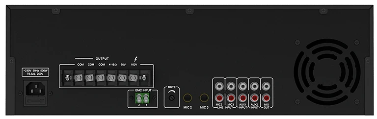 One EMC priority input paging system 650w best mixer amplifier