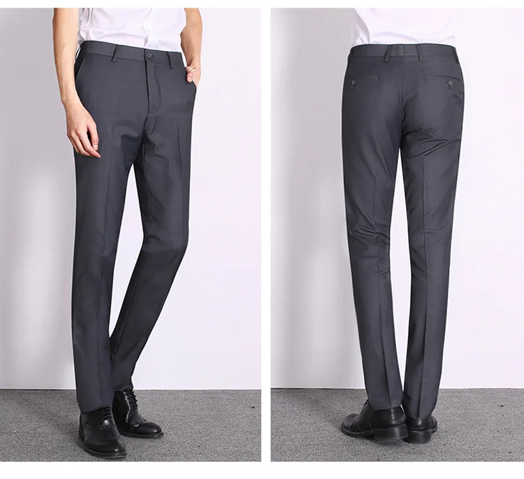 Korean Style Slim Fit Business Formal Men Suit Pants - Buy Suit Pants ...