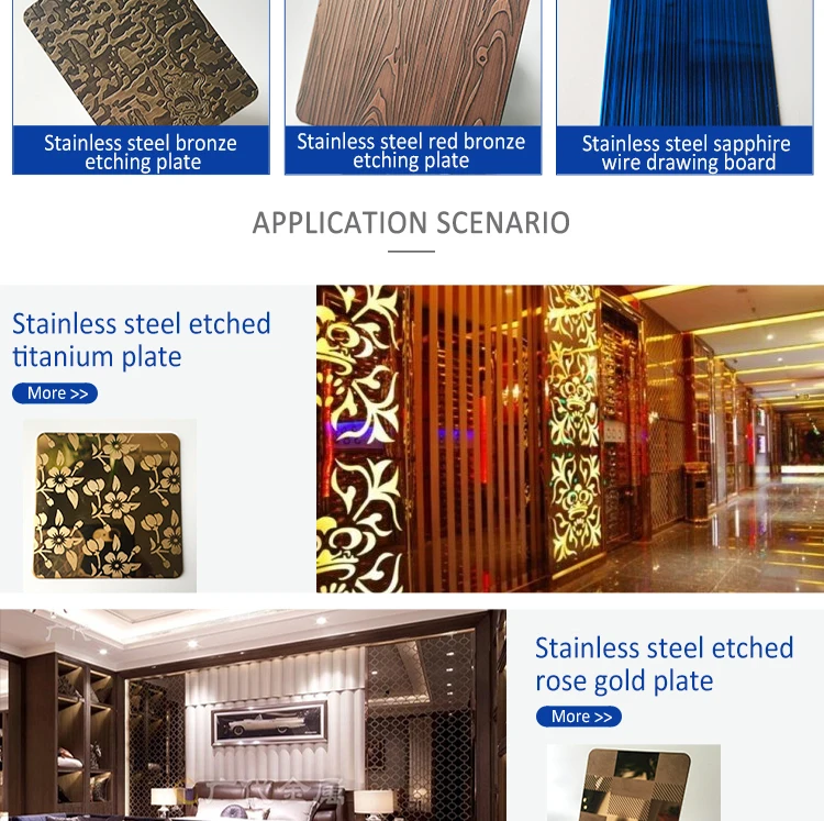 ZB9055 Stainless steel sheet brushed gold champagne colored