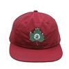 custom flat bill 6 panel 100% nylon unstructured hat with embroidery logo