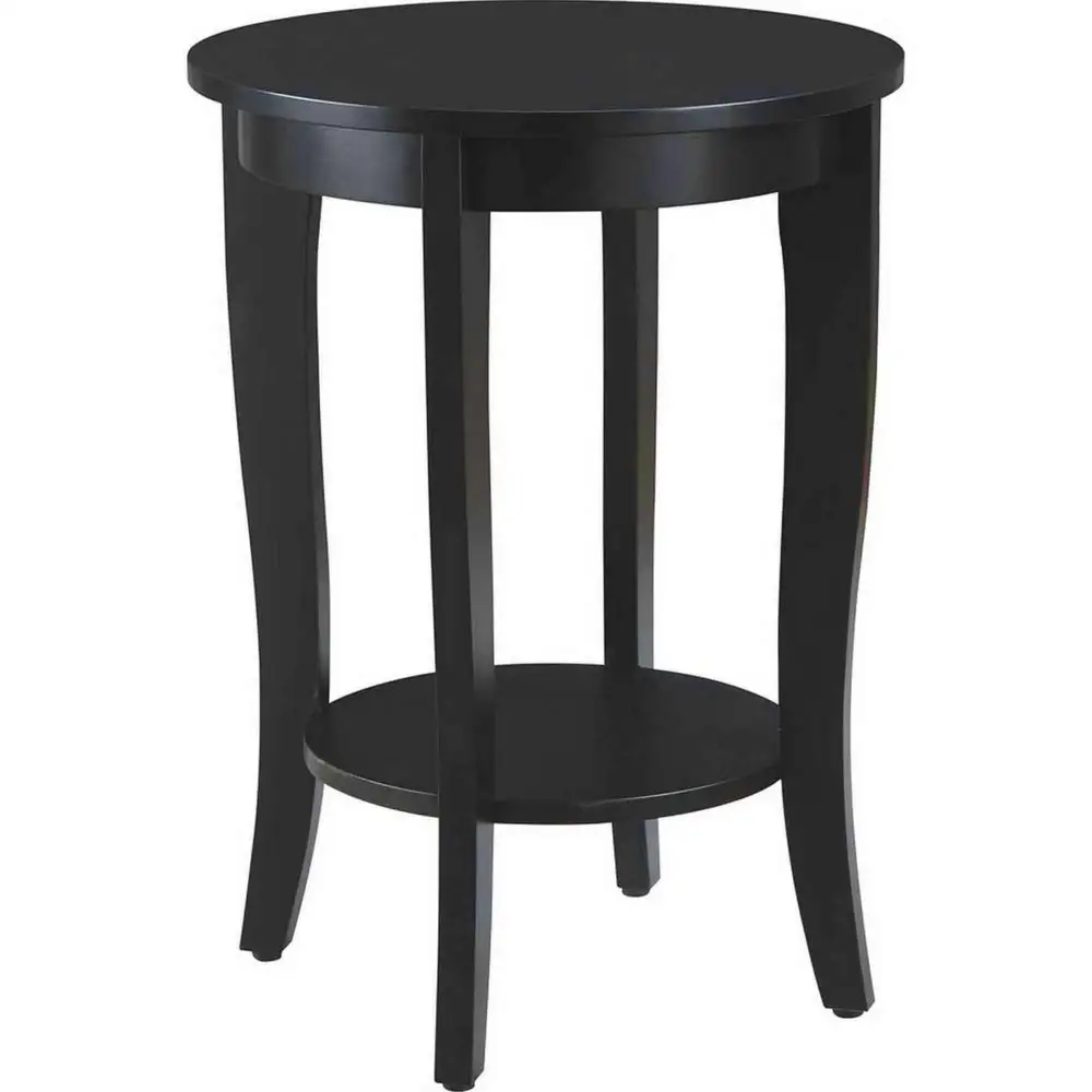 прикроватный столик черный круглый