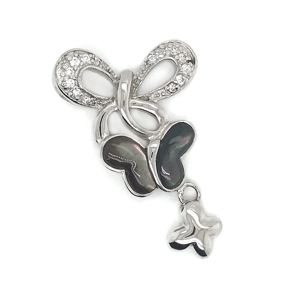 product-Hollow Cz Butterfly Pearl Oyster Silver Jewelry Photo Locket Pendants-BEYALY-img