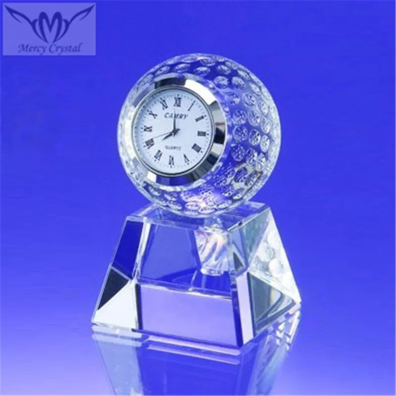 Personalised Golden Anniversary Crystal Clock For Wedding Anniversary