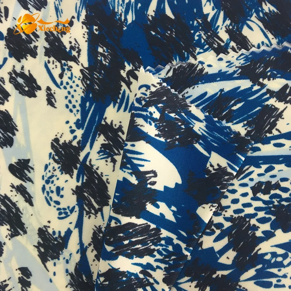 游泳面料: 60 宽丝网印花 4 路弹力泳衣舞蹈服装面料 bty