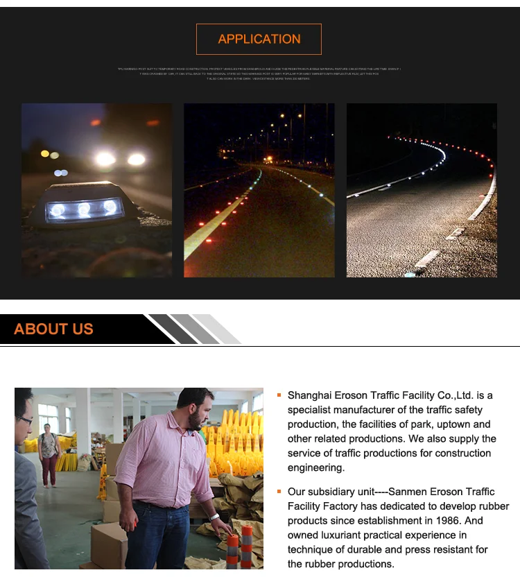 LED Solar Light Reflective Cat Eye Pavement Marker Road Stud Reflective Solar Road Stud Flashing Light