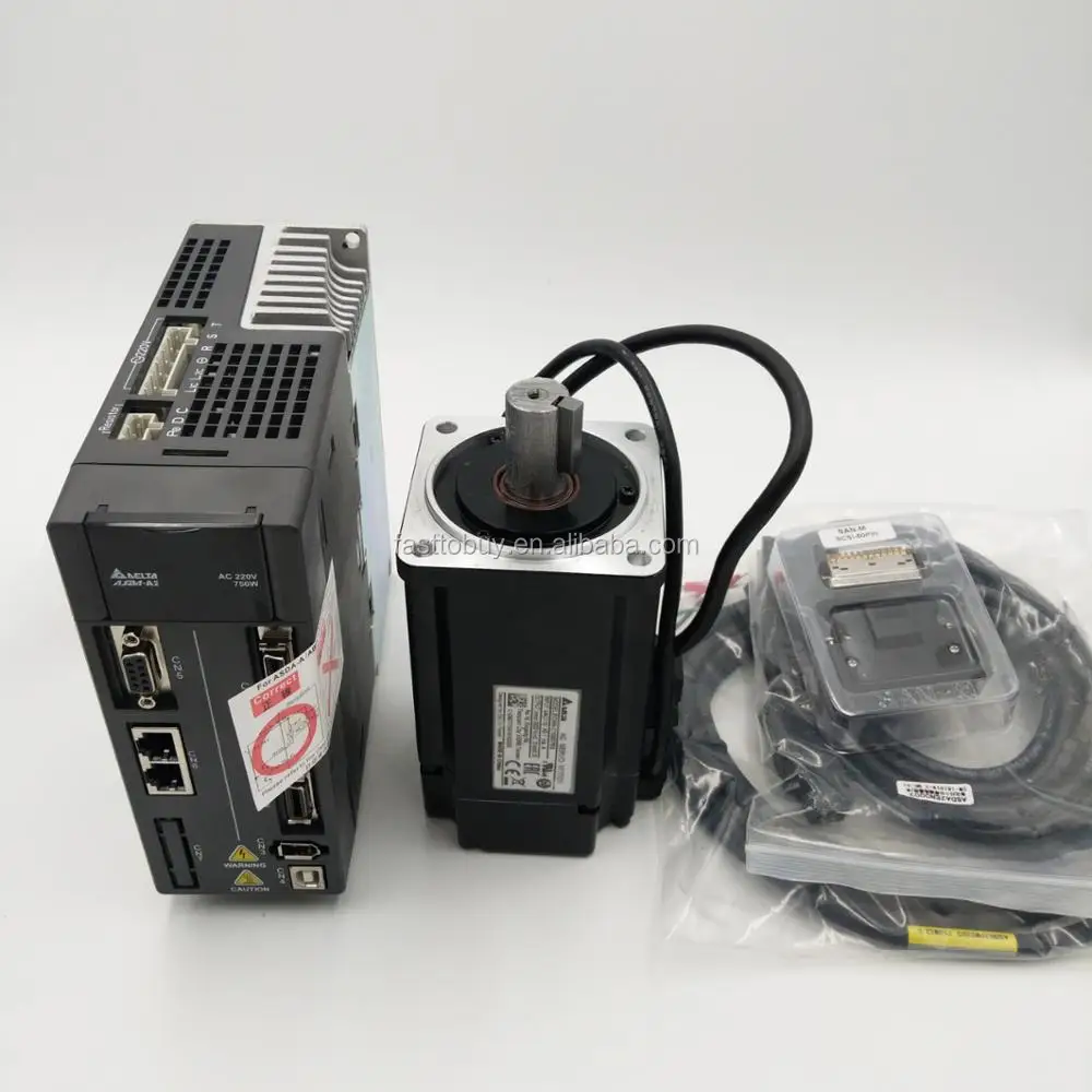 Delta 0.75kw Ac Servo Motor Ecmac10807rs+asda20721m Delta Asd Servo