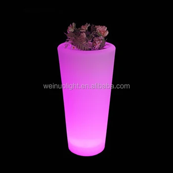 Home Garden Decor Led Color Changing Light Up Flower Pot Ip44