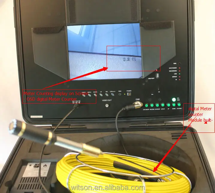New Design Witson 20m/30m40m Sewer Chimney Inspection Camera 12mm