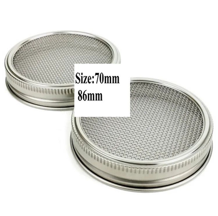 Download Curved Mesh 4 Pack Stainless Steel Sprouting Lids For Wide ...