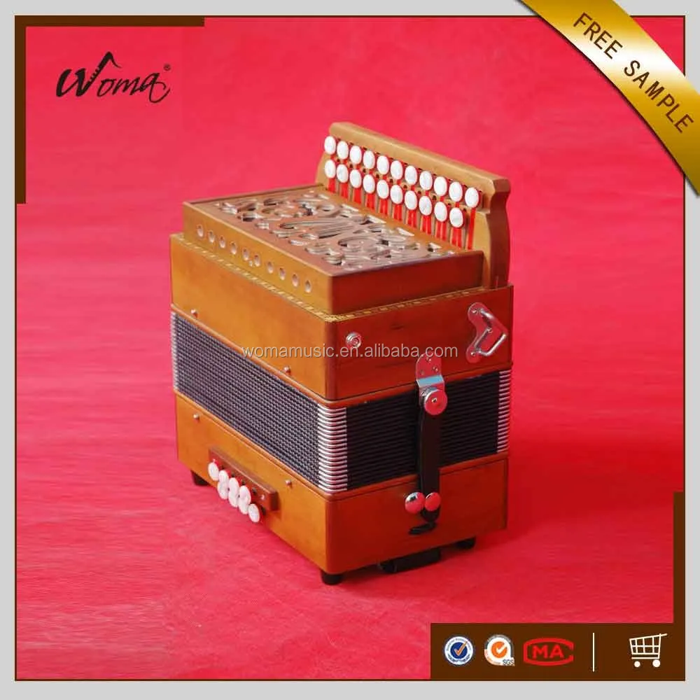 High Grade 21k8b Diatonic Wood Button Accordion With 3 Row Cagnoni