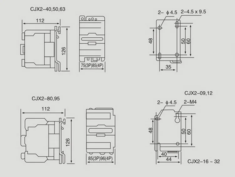 Cjx2 2508 контактор схема