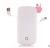 portable 6000mah power bank with built in cable