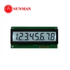 Transflective sun readable 8-digit lcd display with white backlight