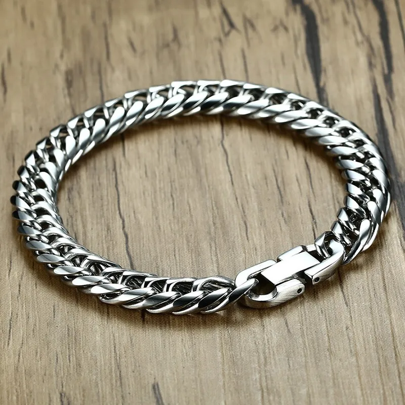 Men Jewelry Wholesale Cuban Link Bracelets Men Bracelet Stainless Steel ...