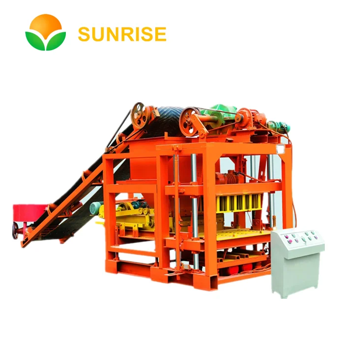 QTJ4-40 small scale manual 3 holes concrete brick making machine