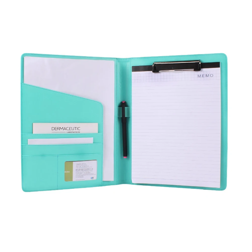 Padfolio Business Resume Portfolio Leather Folder With Clipboard ...