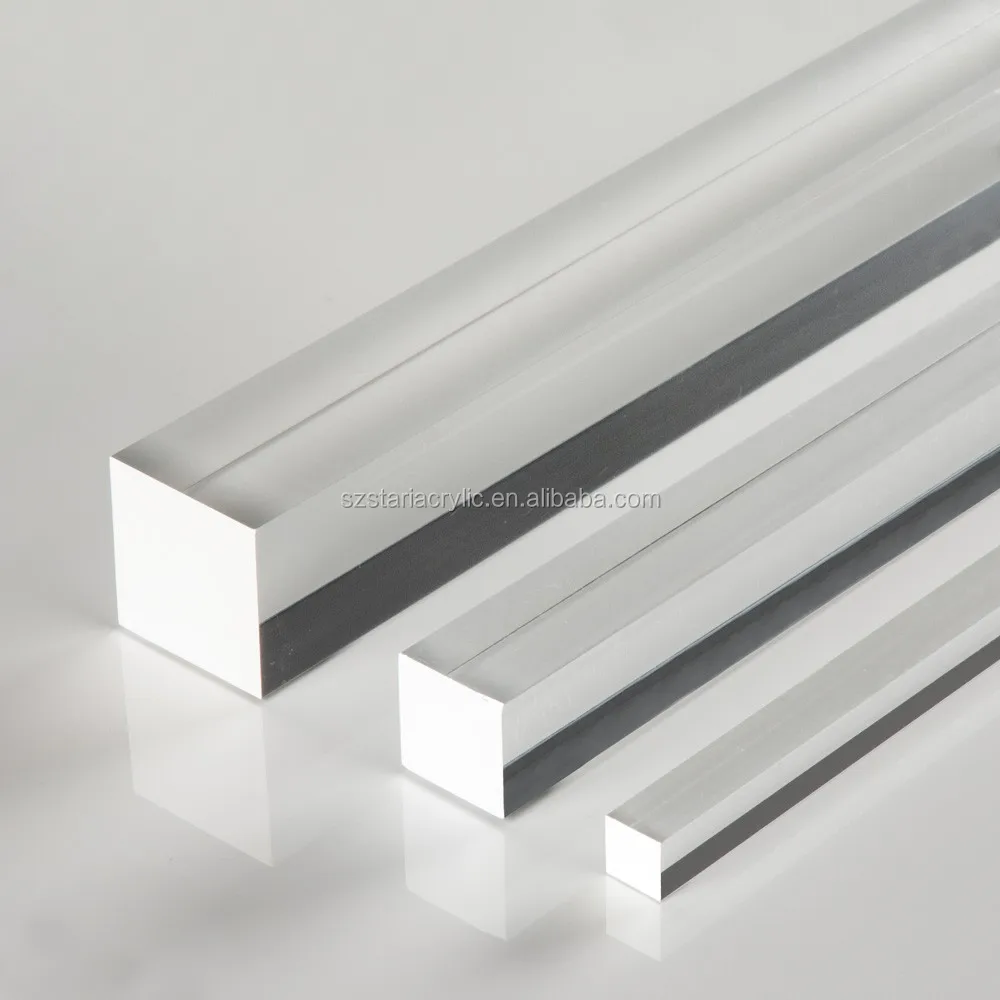 Clear SQUARE Extruded Acrylic Rod