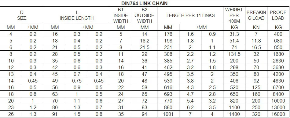 Din 764 Round Steel Link Chain 13*45mm - Buy Din 764 Round Steel Link ...