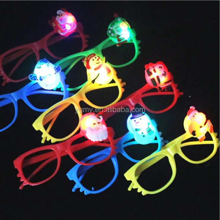 flashing christmas glasses