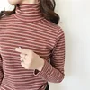 Womens Lightweight Long Sleeve Rib Turtleneck Top Knitted Pullover Sweater