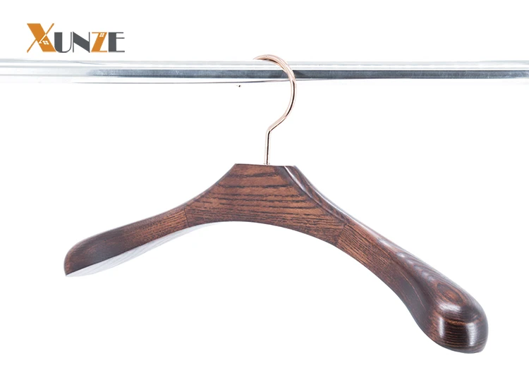 Vintage Heavy Duty Big Size Leather Coat Hangers Wooden Custom Buy