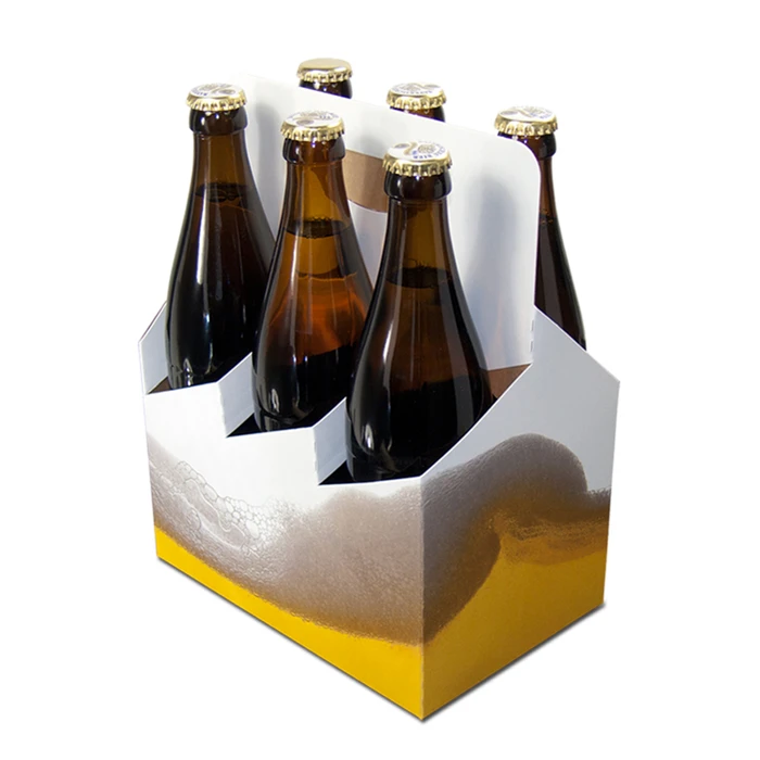 Custom Paperboard Bottle Carrier Free New Custom Design High Quality Promotion Recyclable Custom Paperboard Bottle Carrier