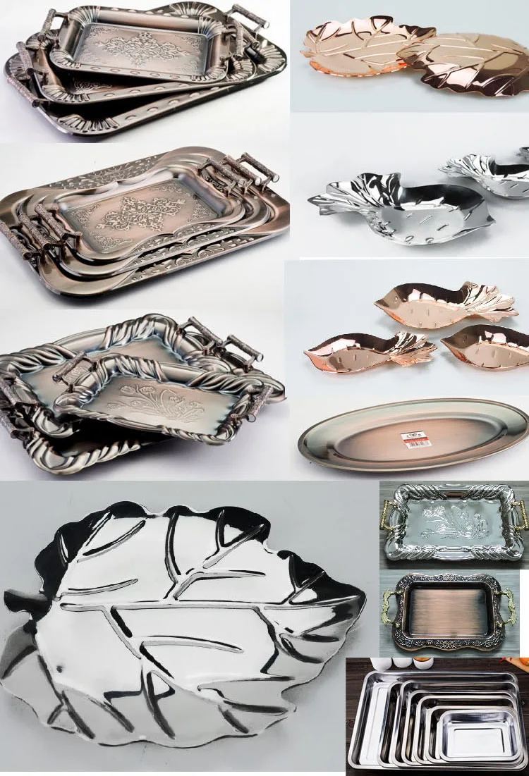 Stainless steel Plate Tray  non-magnetic Thai cake /barbecue/ steamed fish tray    