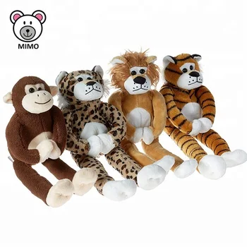 Peluche Animal Sauvage Tigre Singe Lion Et Léopard Doux Jouet Ensemble En Gros Personnalisé Dessin Animé Mignon Longues Jambes Et Bras Animal Jouet En