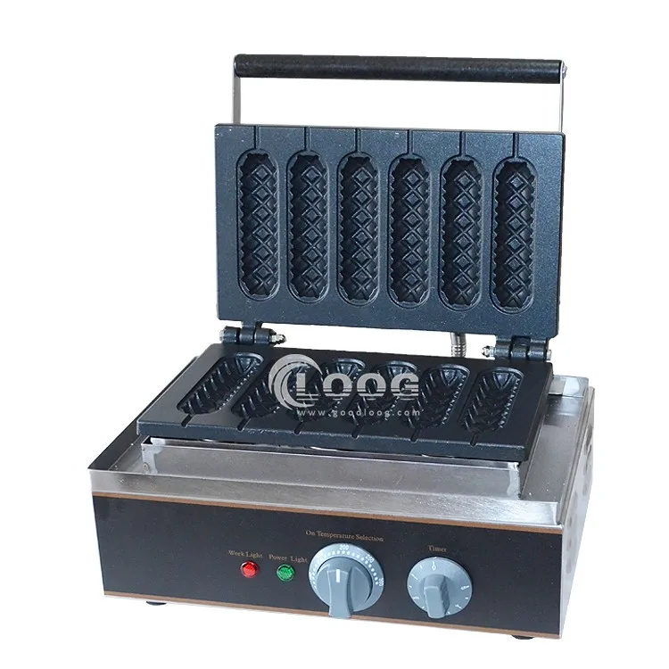 Commercial Heavy Duty Electric Waffle Hotdog Maker Machine / Hotdog