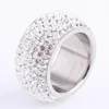 New Arrival Metal Titanium Jewelry Micro Paved Zircon ring