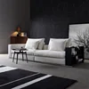 Modern Simple Design 2 Seater Couch Living Room Sofa Fabric Sectional Sofa With Wooden Arms