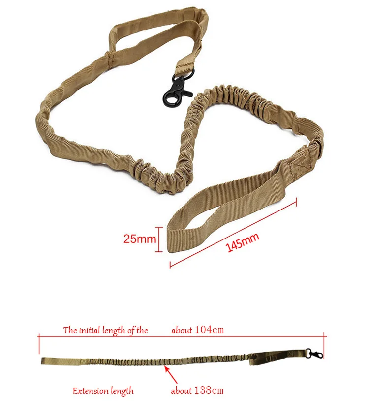 Us Army Tactical Dog Leash Waterproof Quick Release Heavy Duty Panic