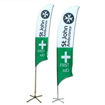 New Design Cheap Knife Shapes Dye Sublimation Printing Beach Flags