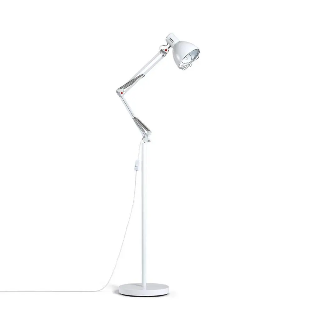 Creative Personality Adjustable Iron Floor Lamp, Modern Minimalist Living Room Bedroom Bedside Sofa Long Arm Floor Lamp, Nordic Style Hotel White Art Floor Lamp, E27
