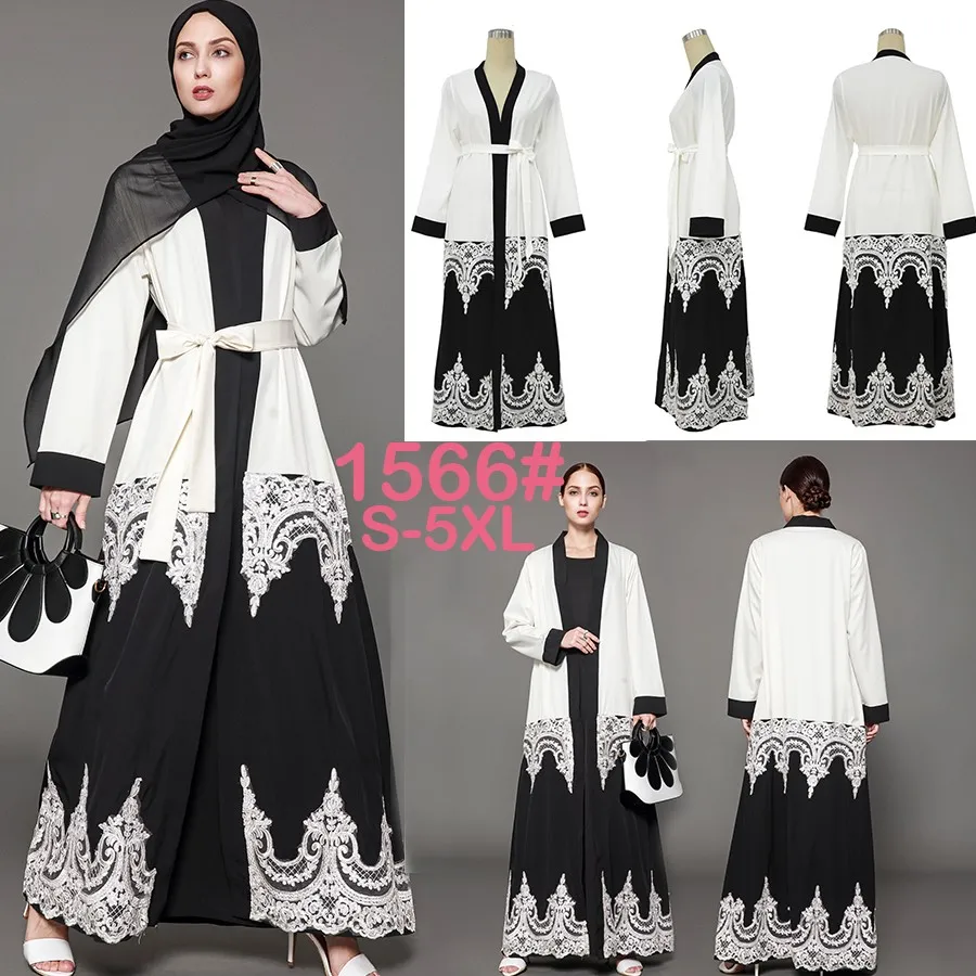 1653 Abaya Dubai Size Muslim Dress Kimono Ramadan Kaftan Islamic